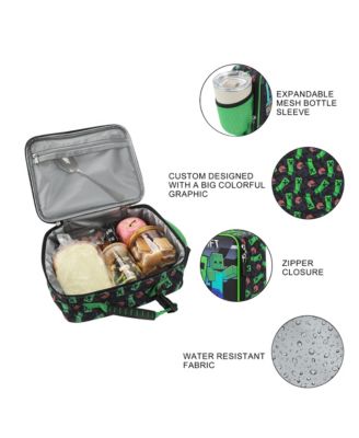Creepers and Block Characters Insulated Lunch Kit