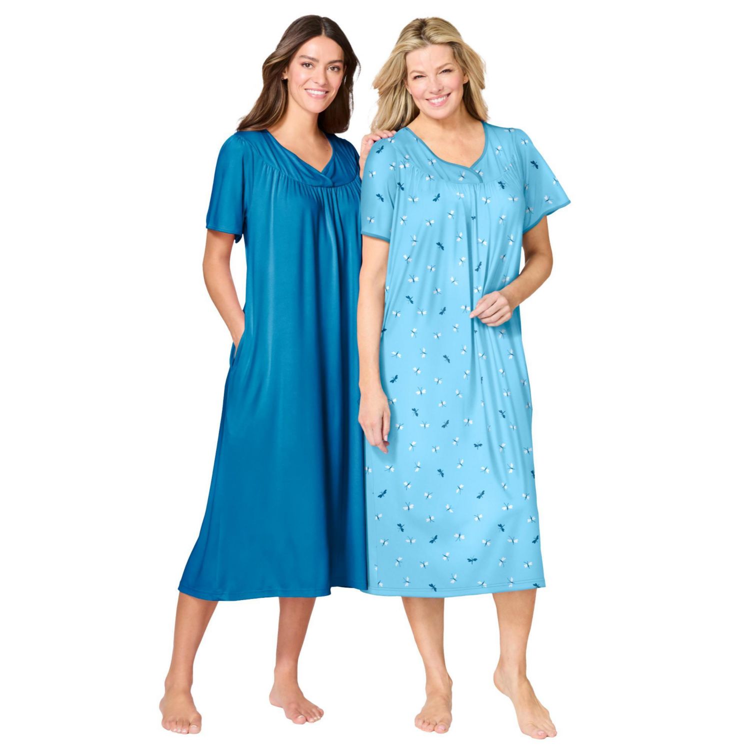 Plus Size Only Necessities 2-Pack Bib Gown