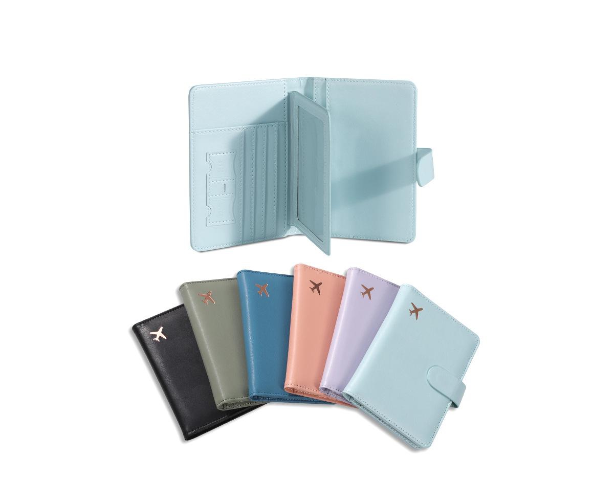 Passport Storage Wallet with 6 Slots- Pink - Pink