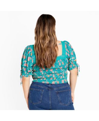 Plus Size Aurora Print Top