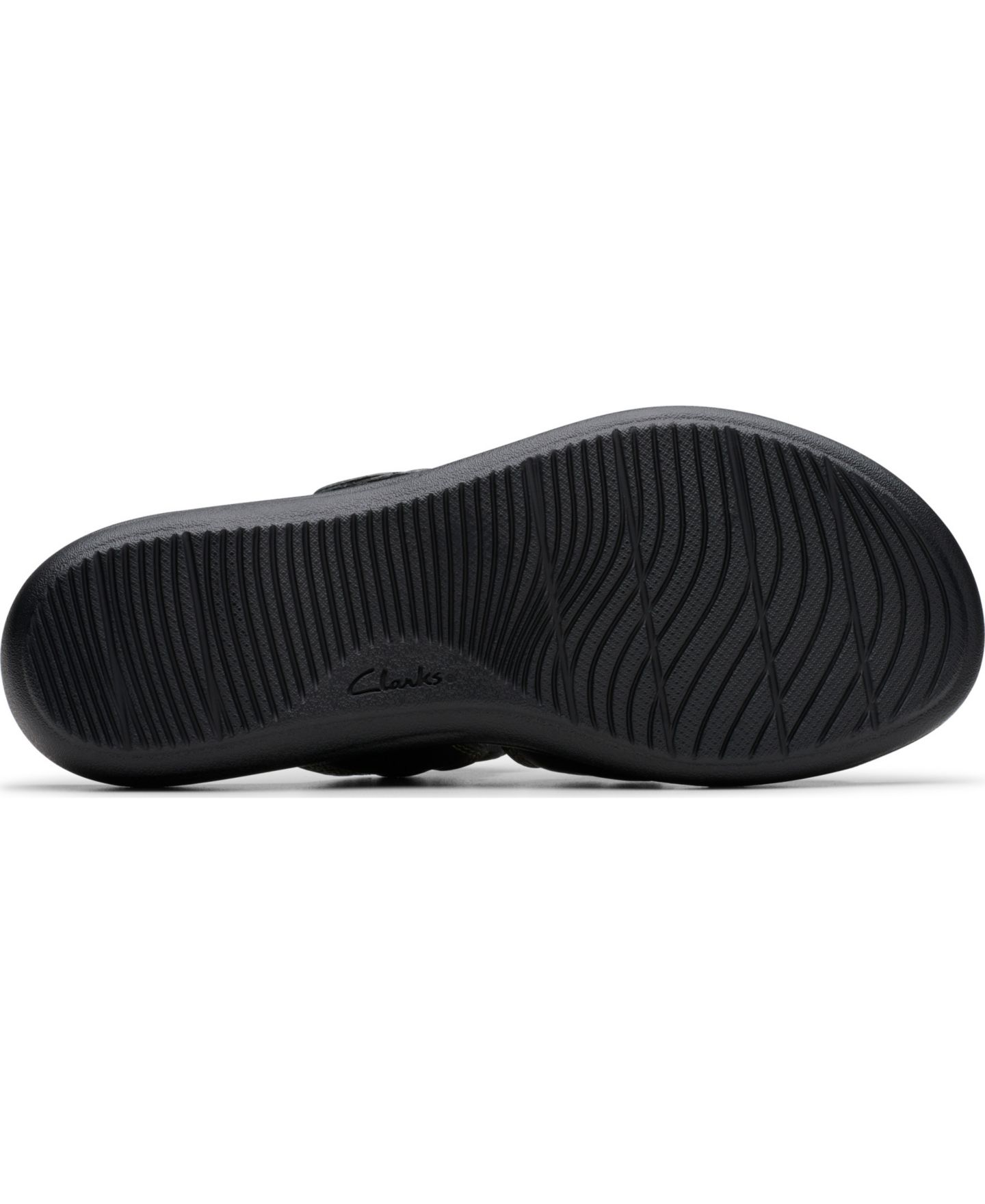 Женские сандалии Clarks Collection Laurieann Rio Slip-On Flat, цвет: Чёрный кожаный — фото 4