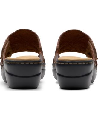 Merliah2 Belle Flower Leather Wedge Sandals