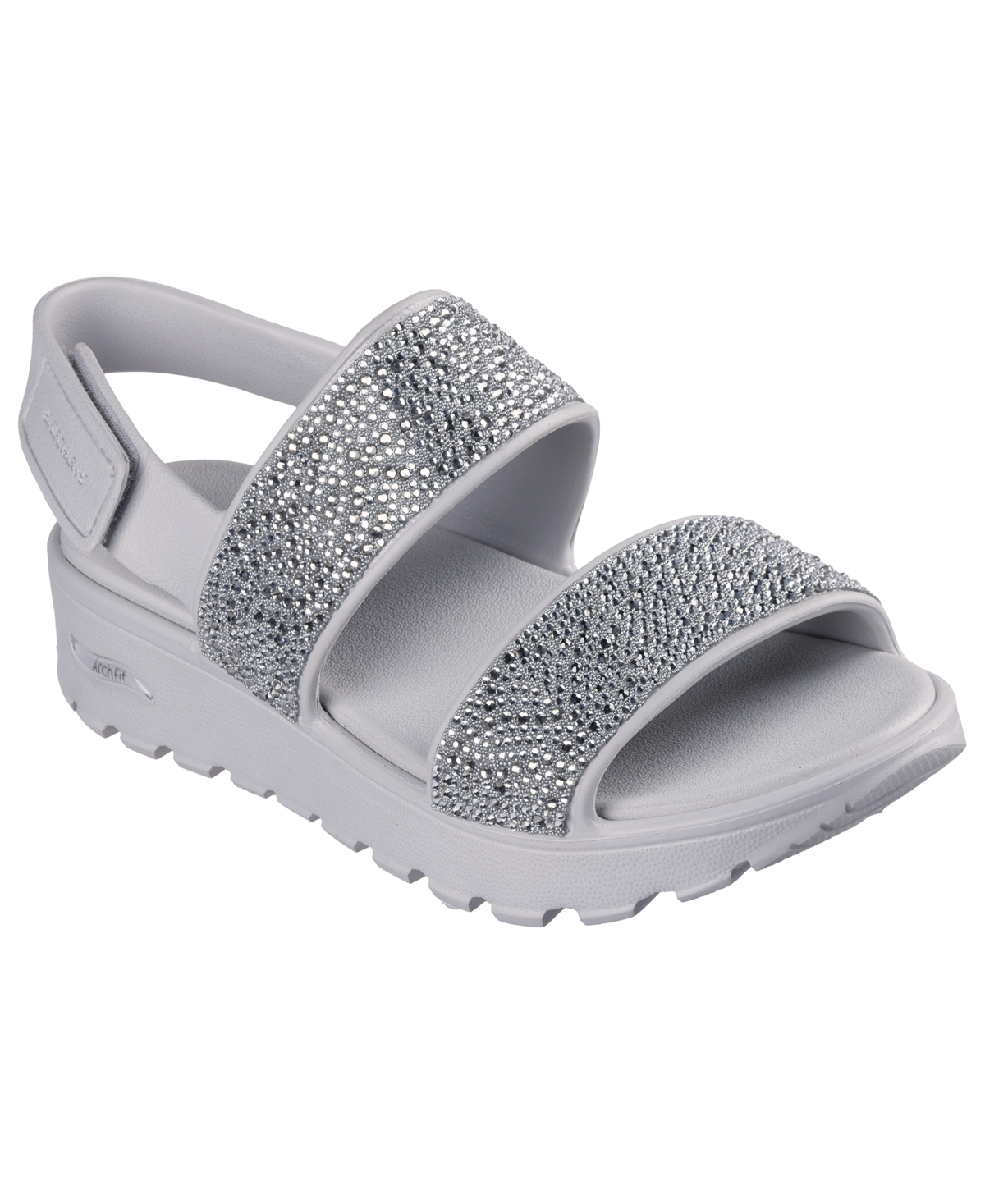 Women's Foamies: Arch Fit Footsteps - Elegance Platform Sandals from Finish Line - Gray