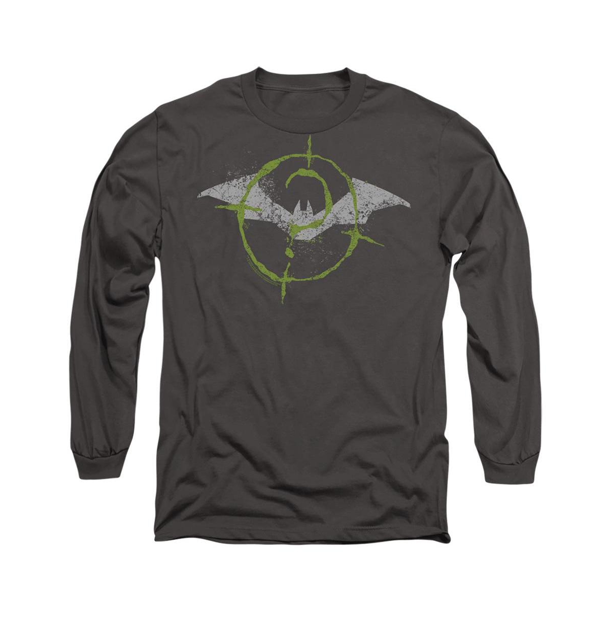Men's The (2022) Scribbles Bat Logo Long Sleeve Adult T-Shirt - Charcoal
