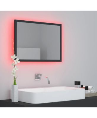 Mirror Grey Engineered wood, acrylic 23.6x3.3x14.6 in