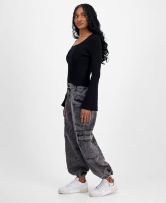 Juniors' Cargo Jogger Jeans