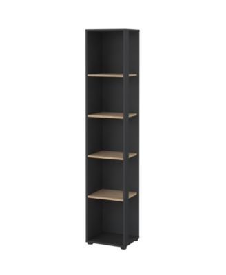 80.59" High 5 Shelf Narrow Bookcase