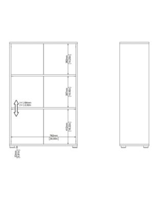 48.66" High 3 Shelf Adjustable Bookcase