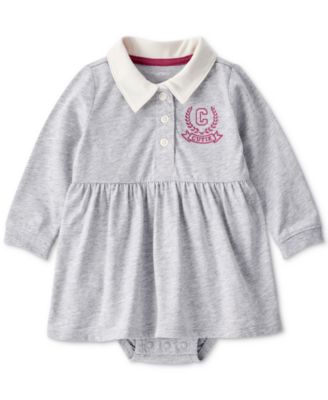 Carter's - Baby Girls Varsity Polo Bodysuit Dress