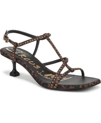 Women's Jaida Glitz Strappy Kitten Dress Sandals