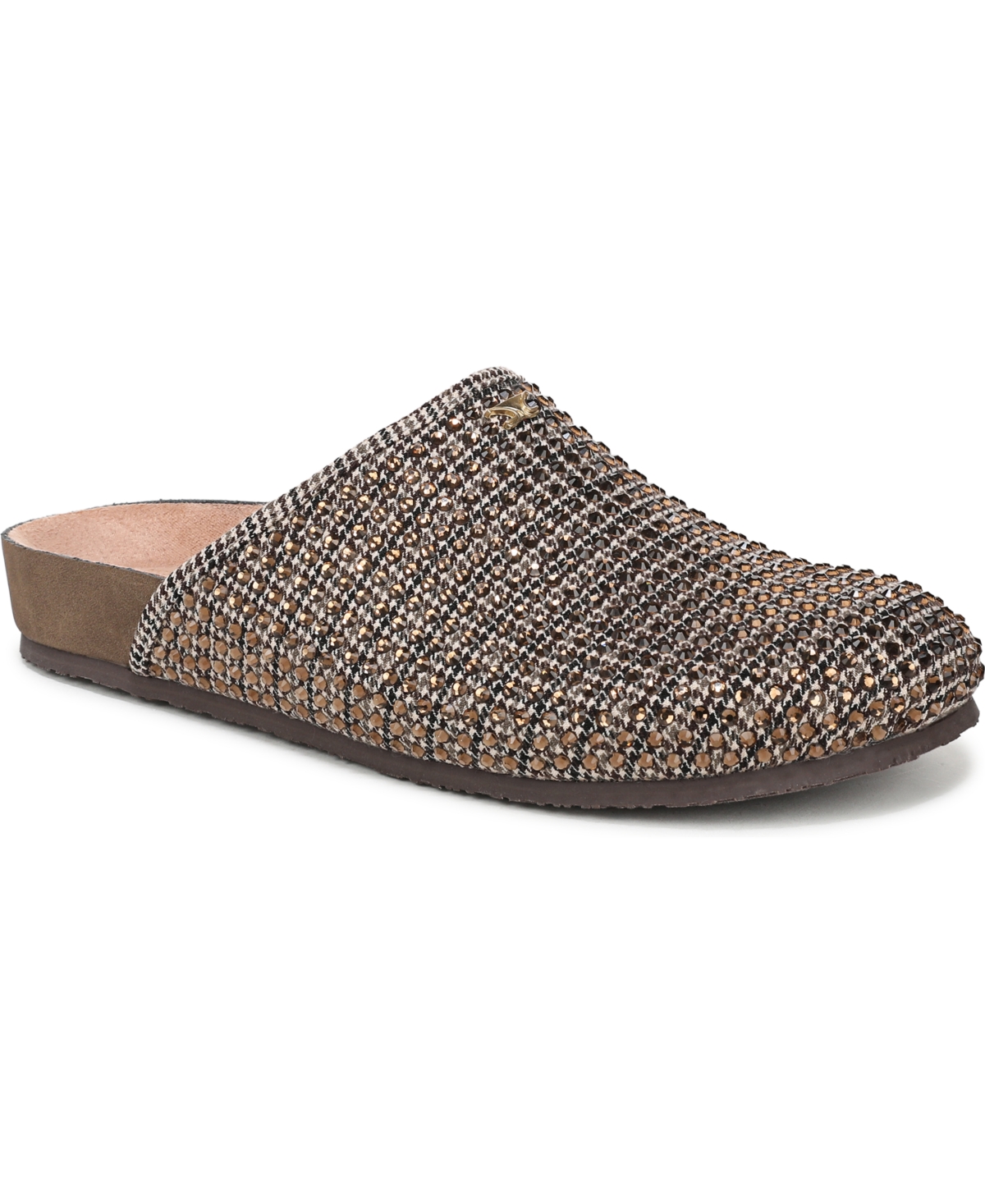 Women's Sabina Rhinestone Slip-On Clogs - Cognac/Black Leopard Multi