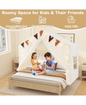 Large Toddler Playhouse Tent with Door Curtains Windows