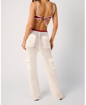 Women's Crochet Cargo Pants
