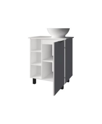 Pinal Bathroom Vanity, Single Door, 8 Storage Shelves