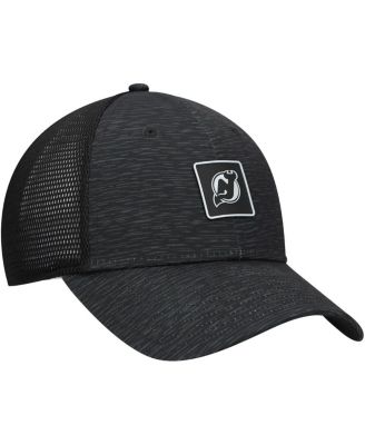 Women's Black New Jersey Devils Authentic Pro Adjustable Trucker Hat