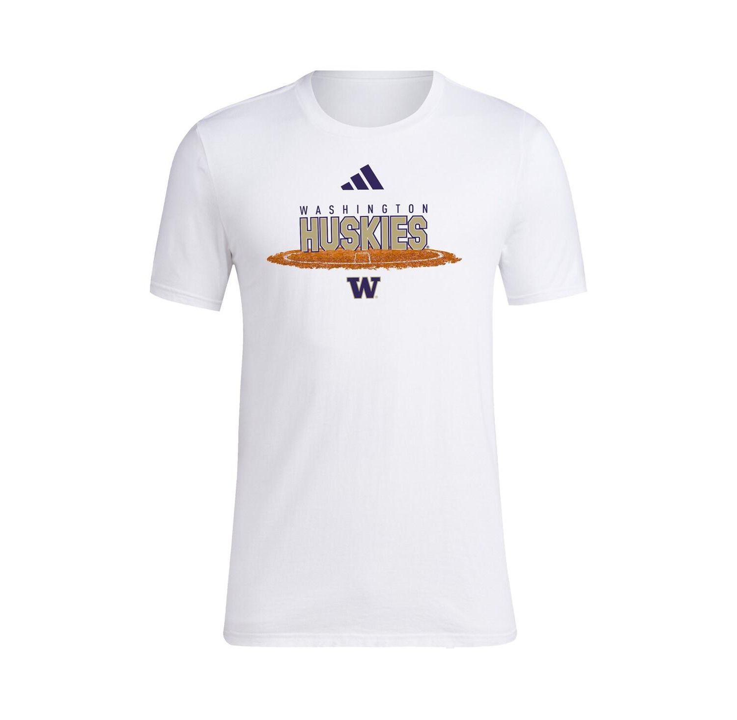 Men's White Washington Huskies Softball Pitcher's Circle T-Shirt