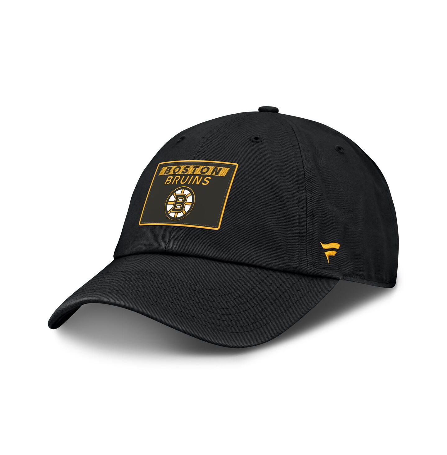 Мужская кепка Fanatics Black Boston Bruins Authentic Pro Prime Adjustable Hat — фото 1