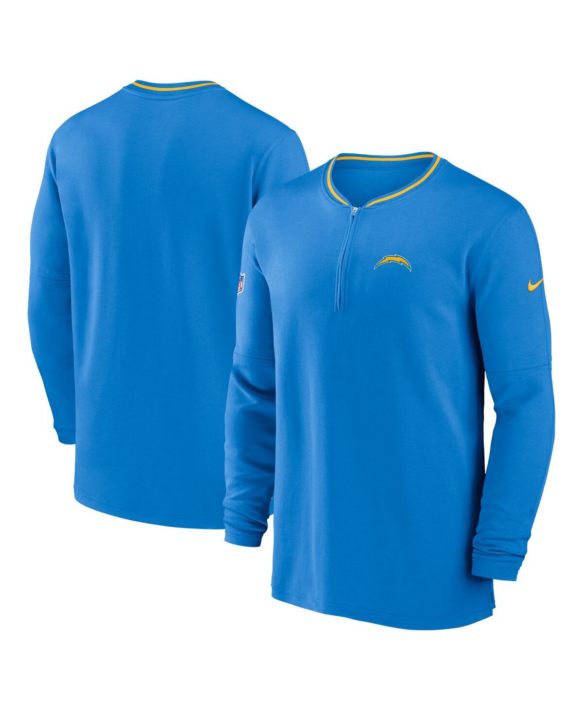 Nike Men's Powder Blue Los Angeles Chargers Coach Half-zip Sweatshirt