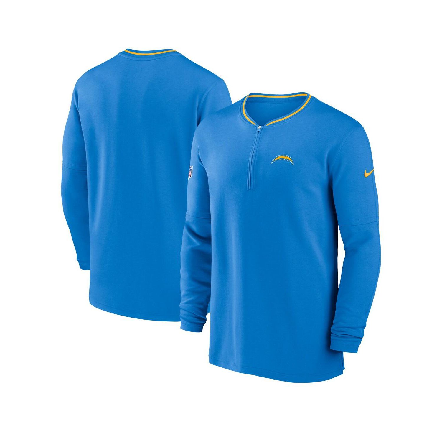 Men's Powder Blue Los Angeles Chargers Coach Half-Zip Sweatshirt