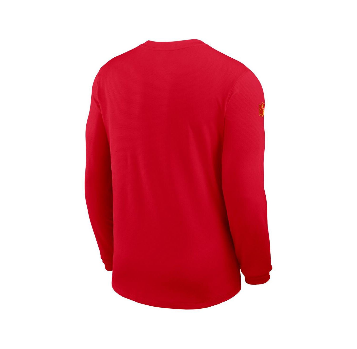 Men's Red Kansas City Chiefs Sideline Coach UV Performance Long Sleeve T-Shirt