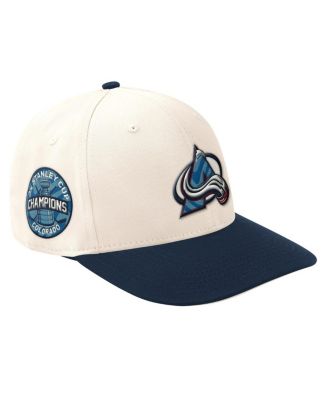 Starter - Men's&nbsp;Cream/Navy Colorado Avalanche Blue Wave Classic Adjustable Hat