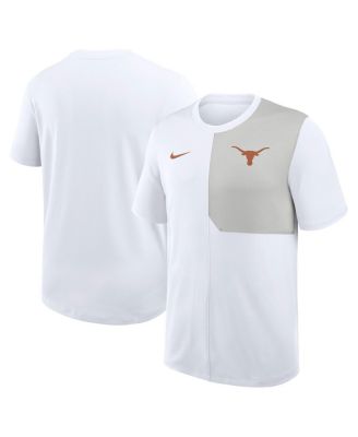 Nike - Men's White Texas Longhorns 2025 Sideline UV Performance Coach T-Shirt