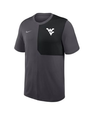 Men's Anthracite West Virginia Mountaineers 2025 Sideline UV Performance Coach T-Shirt