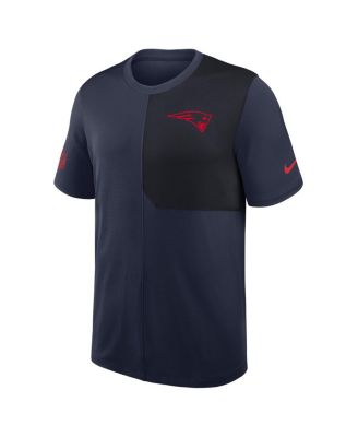 Men's Navy New England Patriots Sideline UV Performance Coach T-Shirt