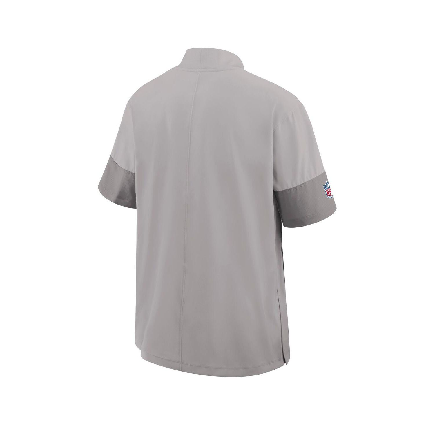 Men's Gray Miami Dolphins Sideline Short Sleeve Quarter-Zip Performance Coach Jacket