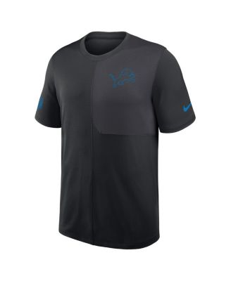 Men's Black Detroit Lions Sideline UV Performance Coach T-Shirt