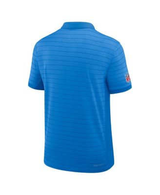 Men's Powder Blue Los Angeles Chargers Sideline Victory Stripe Performance Polo Shirt