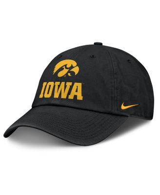 Nike - Men's Black Iowa Hawkeyes 2025 Sideline Club Adjustable Hat