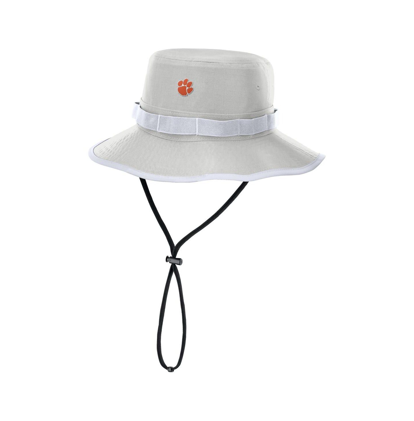 Мужская панама Nike Gray Clemson Tigers 2025 Sideline Apex Boonie Performance Bucket Hat — фото 1