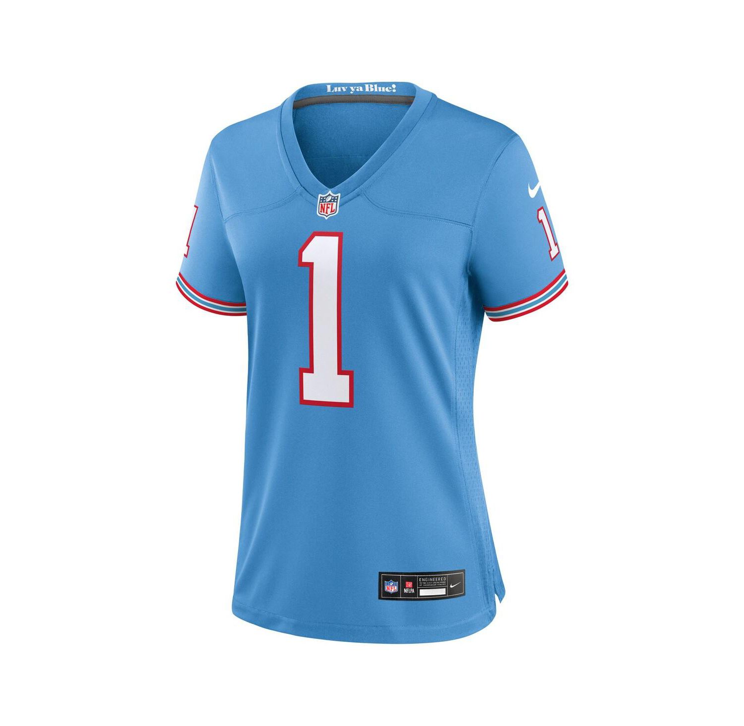 Women's Cam Ward Light Blue Tennessee Titans 2025 NFL Draft 2nd Alternate Game Jersey
