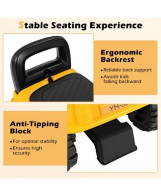 Kids Ride on Excavator with Adjustable Shovel-Yellow