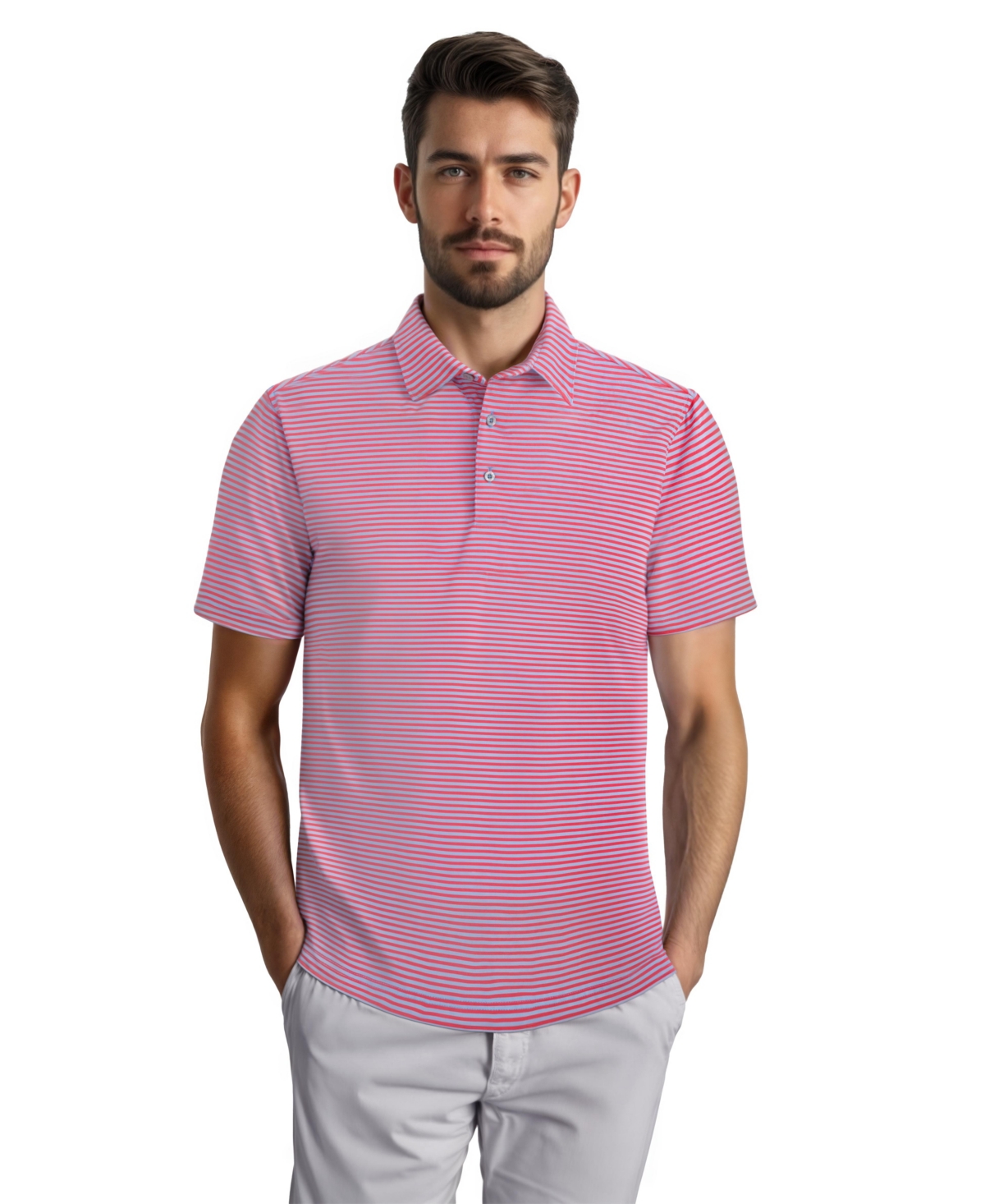 Prep Stripe Polo, Berry - Berry