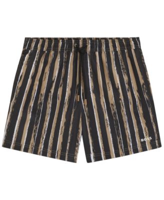 Men's Logo Detail Printed Swim Shorts