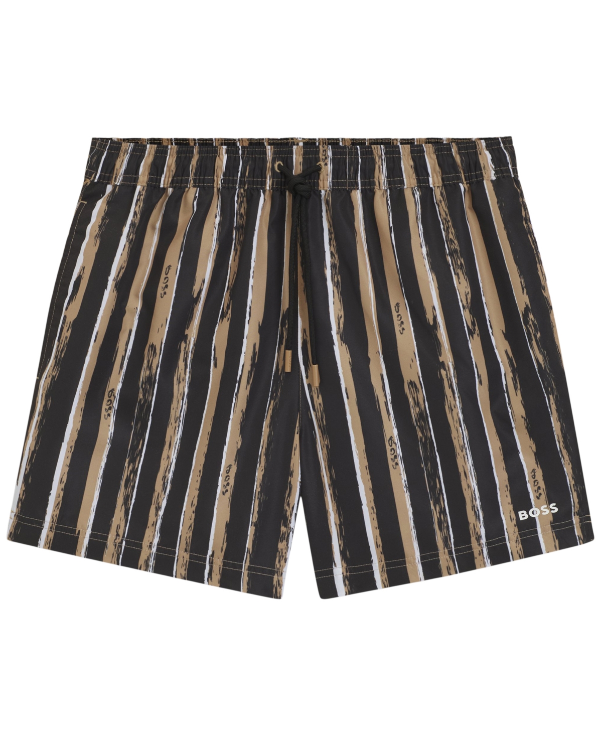 Hugo Boss Gestreifte Shorts Mit Kordelzug In Multi