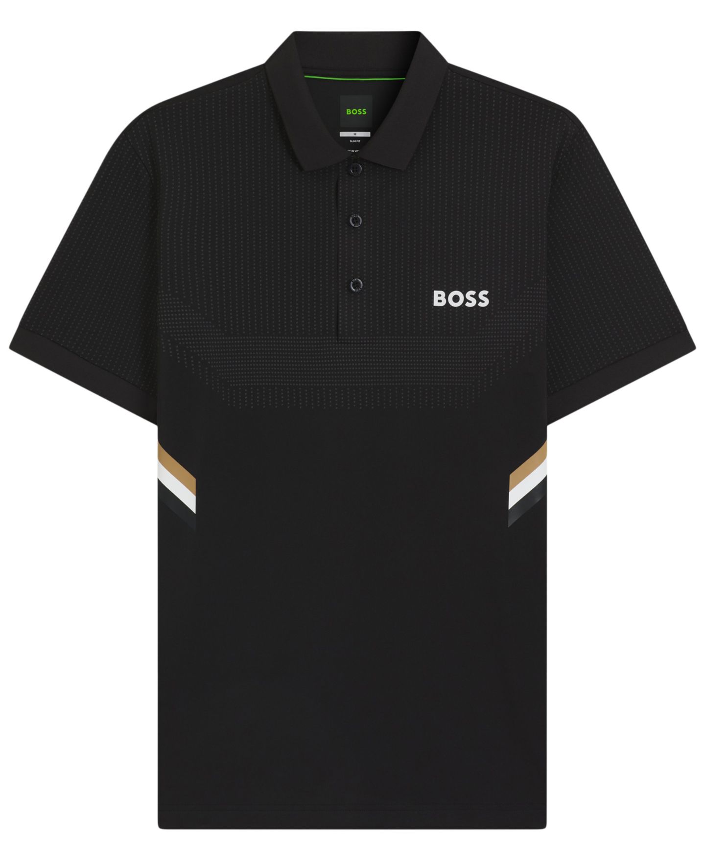 Мужское поло Hugo Boss Active Moisture Management Slim-Fit Polo Shirt, цвет: Чёрный — фото 2