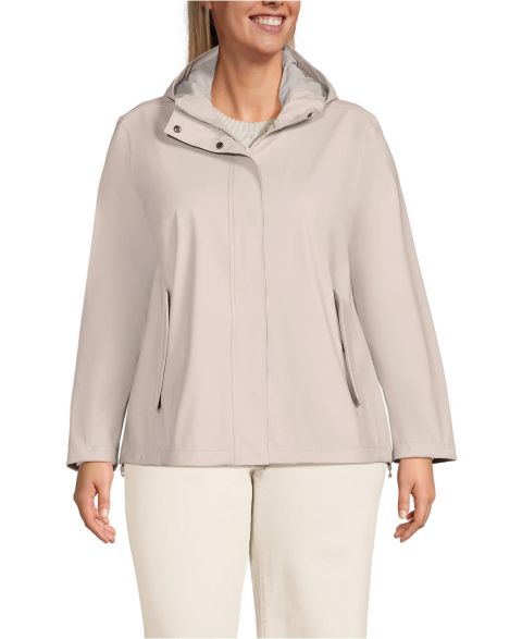 Женские куртки Lands' End Plus Size Squall Waterproof Rain Slicker Jacket