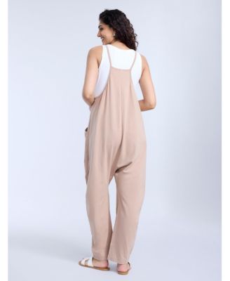 Women's Sleeveless Relaxed Fit Maternity Jumpsuit