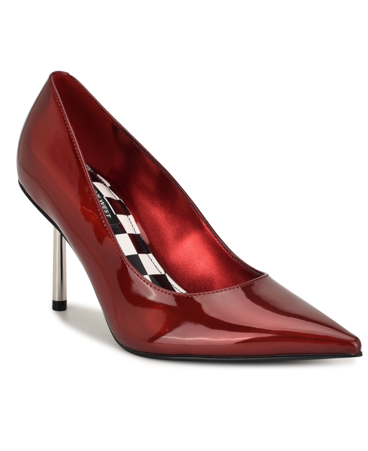 Women's Deonne Pointy Toe Stiletto Pumps - Dark Red Mirror Metallic
