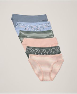 Women's Organic Cotton Everyday Classic Fit Bikini 6-Pack