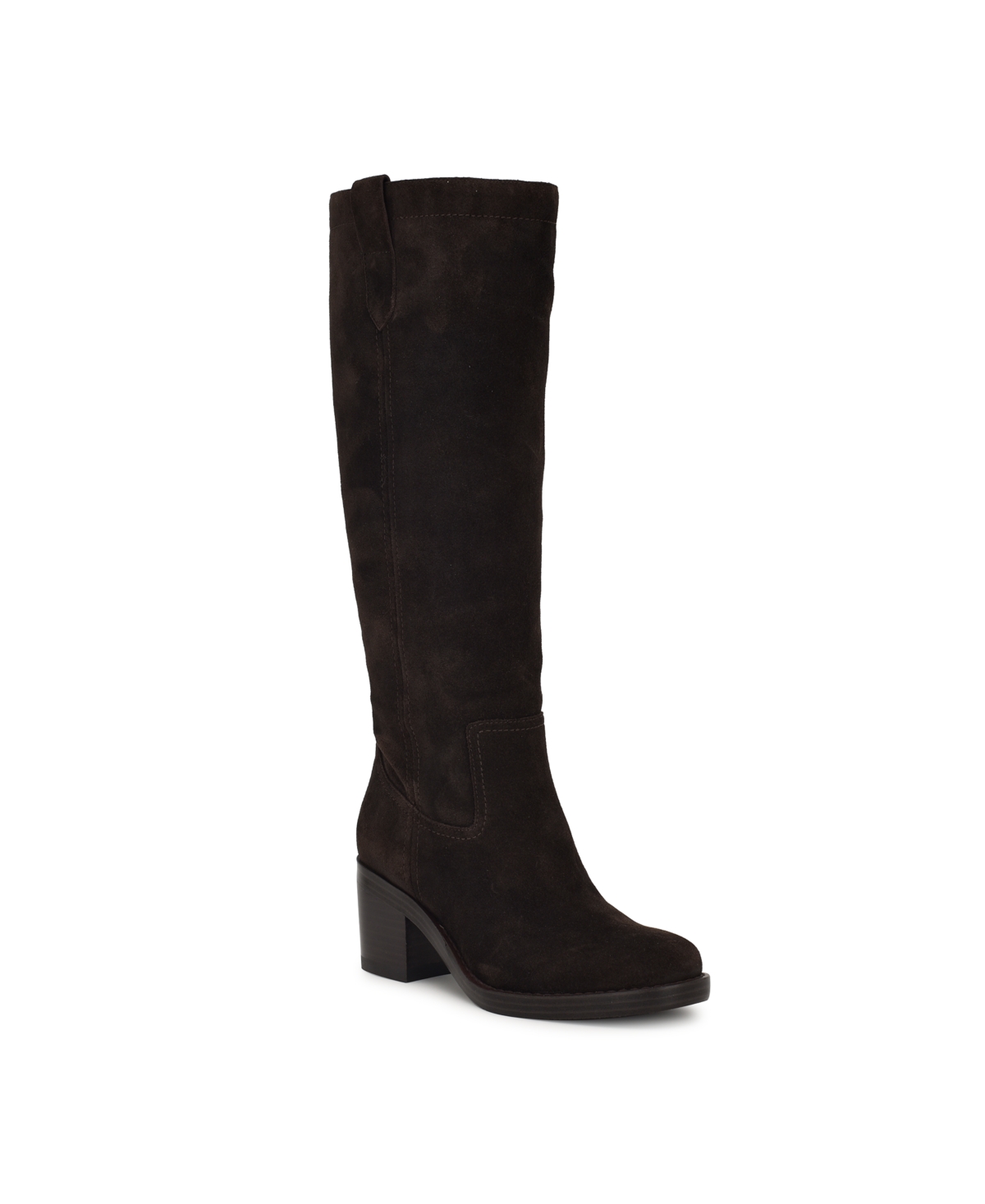 Nine West Women's Hecee Tall Block Heel Boots In Brown