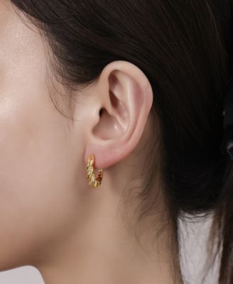 Crystal Trio Huggie Hoop Earring Set