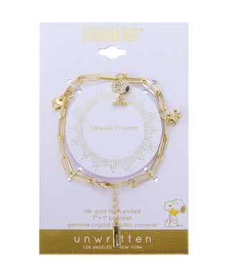 Cubic Zirconia and Crystal Charm Bracelet