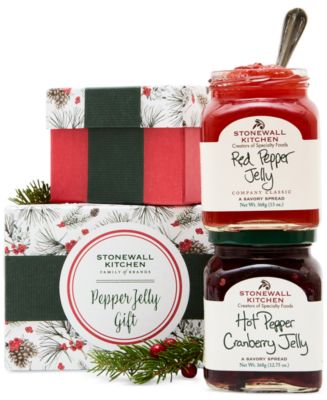 Stonewall Kitchen Holiday Pepper Jelly Collection Gift Box, 2 Piece Set ...