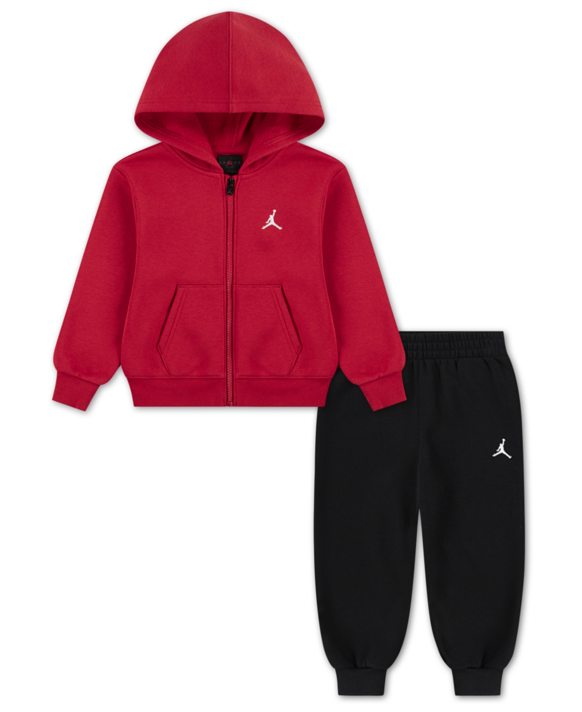 Jordan Toddler Boys 2-piece Brooklyn Fleece Full-zip Hoodie And Pants Set In Red