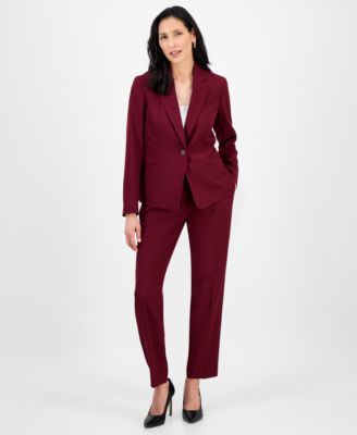 Le Suit - Women's One-Button Notched Collar Pantsuit