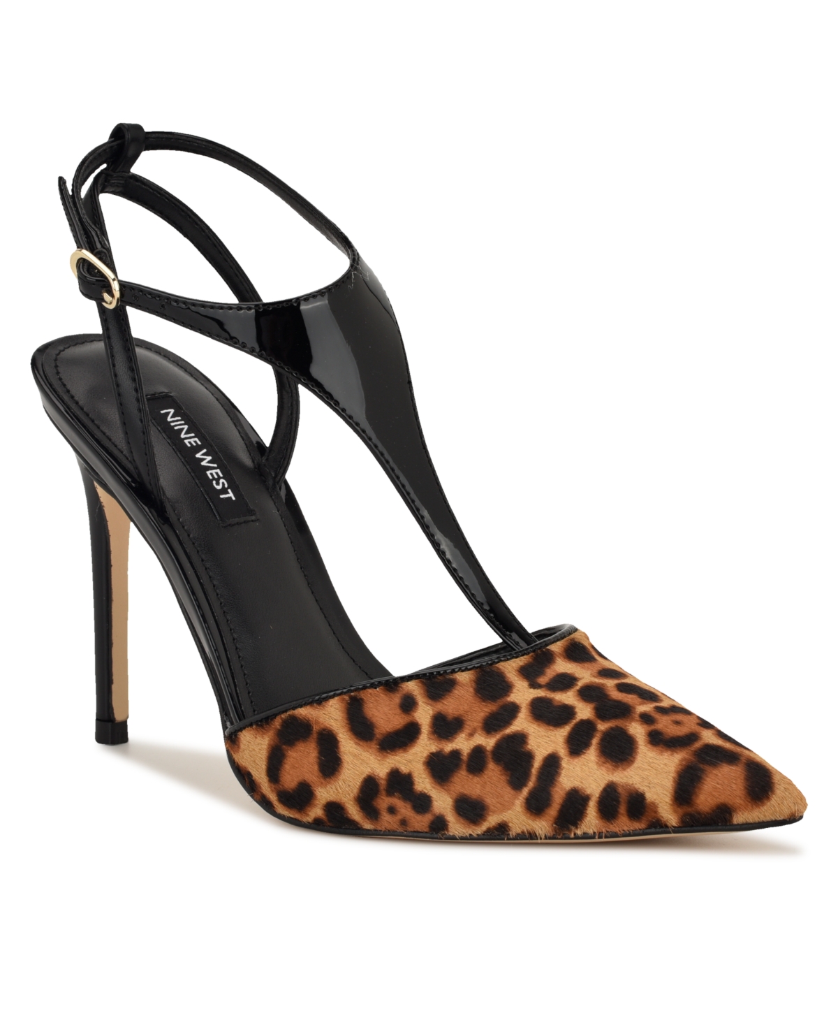 Women's Fiesta T-Strap Stiletto Pumps - Leopard Calf Hair